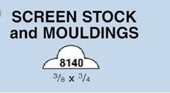 (LF) #8140  Screen Moulding  3/8