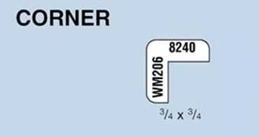 (LF) #8240 Outside Corner 3/4