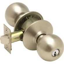 Schlage Satin Nickel Keyed Entrance Plymouth Style