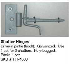 Revere Traditional Blind & Shutter Mounting Hardware #1000