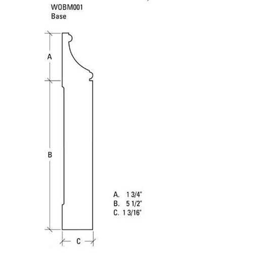 WOBM001 WindsorOne Classic Colonial Base 1-3/16