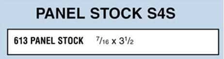 (LF) #613 Panel Stock  7/16